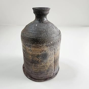 備前焼　花瓶4点セット Isezaki Mitsuru 伊勢崎満, Three sided Bizen Flower Vase 備前